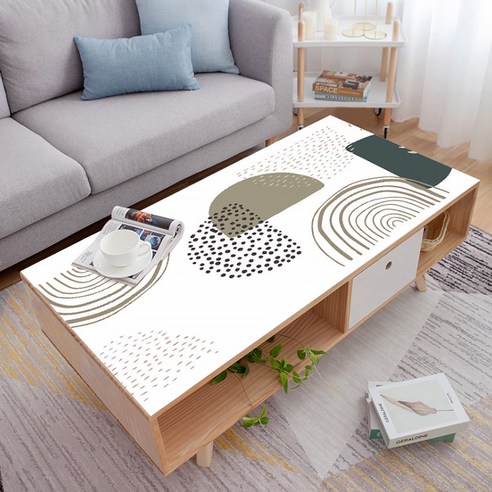 마켓A 기하학 방수 PVC 테이블매트, TYPE10, 60 x 130 cm