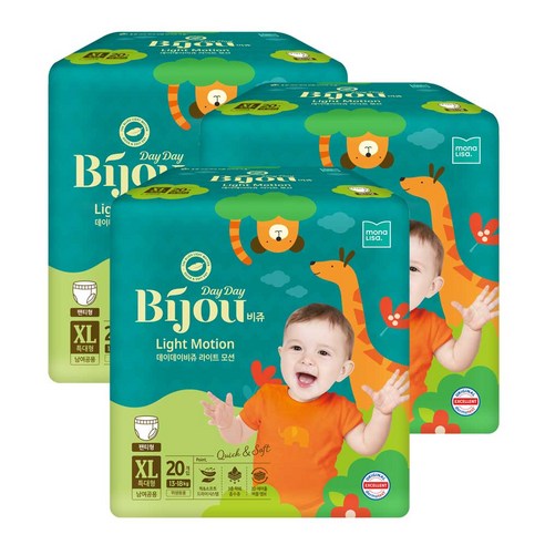 모나리자 데이데이비쥬 라이트모션 팬츠 기저귀 남여공용, 특대형(XL), 60매 특대형(XL) × 60매, 단계 × 총 수량 섬네일