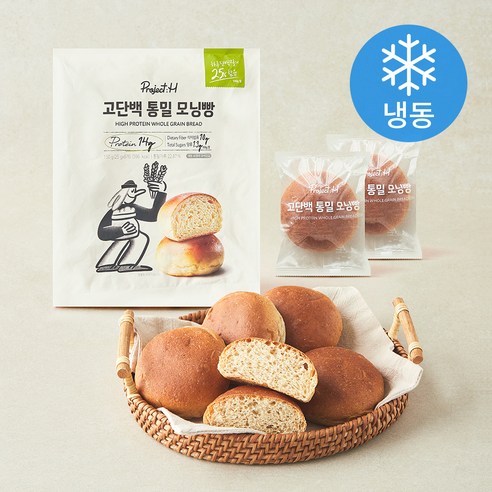 프로젝트에이치 고단백 통밀 모닝빵 6개입 (냉동), 150g, 1개
