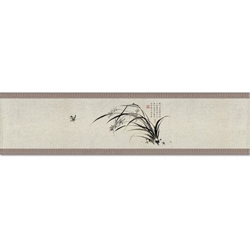 빈테리어 전통 수묵화 테이블 러너, 05, 32 x 160 cm