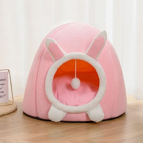 TCR 애니멀 고양이 숨숨집, 핑크토끼