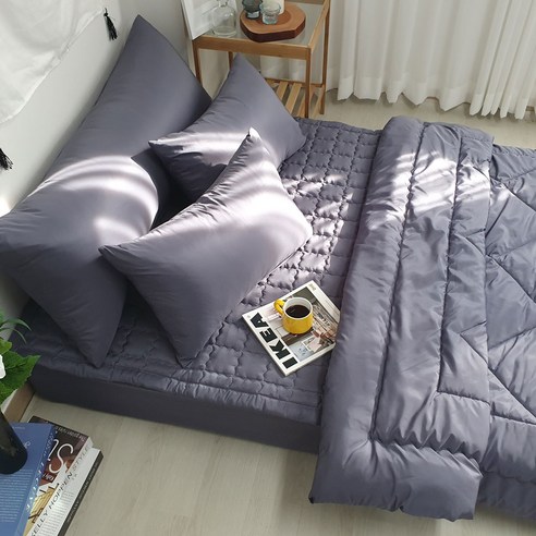 이룸앤 케어스킨 이불 + 베개커버, 케어차콜