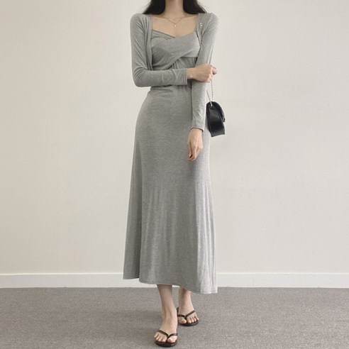 위드후이린 찰랑 브리즈 원피스 + 가디건 세트