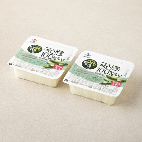 행복한콩 국산 겸용 두부, 300g, 2개