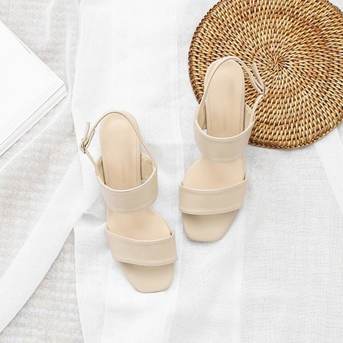 어바웃슈 여성용 오설 중간굽 스트랩 샌들