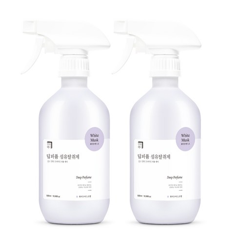 살림백서 딥퍼퓸 섬유탈취제, 500ml, 2개, 화이트머스크