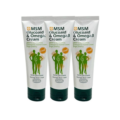 우주상사 바르는 MSM글루코에이드 앤 오메가3 크림, 3개, 120ml
