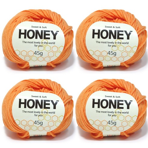 니뜨 허니 뜨개실 45g x 4p, 132 귤색