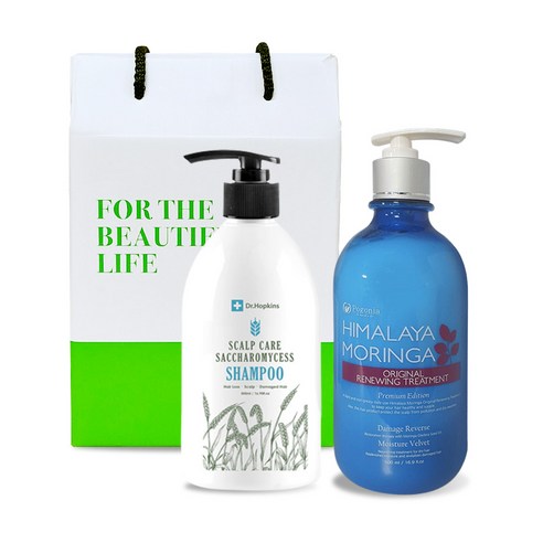 닥터홉킨스 샴푸 500ml + 포고니아 모링가 리뉴잉 트리트먼트 500ml 선물세트, 1세트