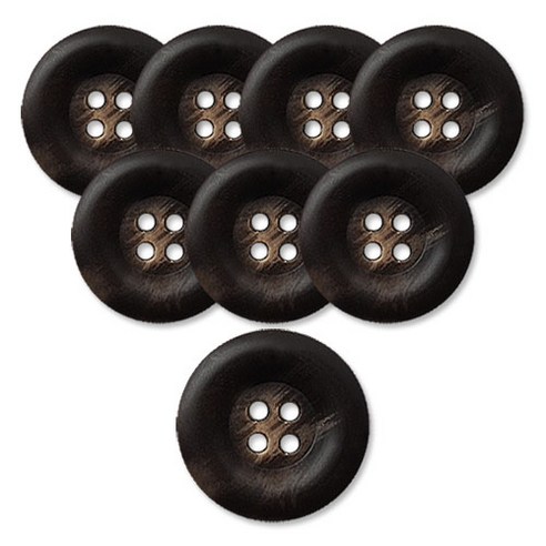 동대문단추왕 무광 코트 가디건 단추 25mm, 브라운어게인, 8개