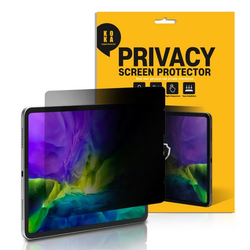 KOKA 사생활 정보보호 가로형 프라이버시 태블릿 액정보호필름 + 종이질감 쓱쓱 액정보호필름