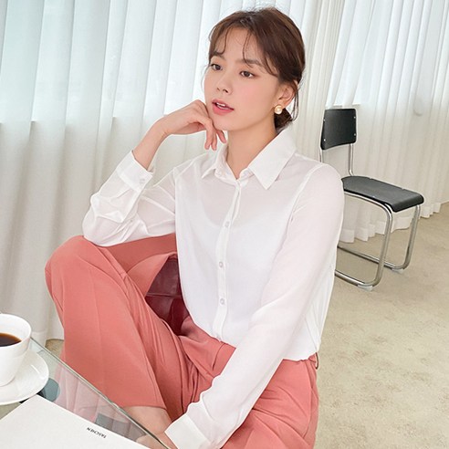 제이스타일 빅사이즈 라다나 베이직 쉬폰 블라우스