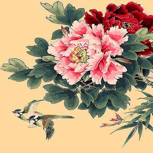 피포페인팅 DIY 명화그리기 세트, 목단향, 1개