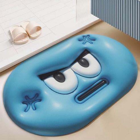 BRINCH 빨아쓰는 3D 입체 디자인 규조토 논슬립 발매트, 타입5901-45