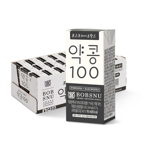 서울대밥스누 포스트바이오틱스 약콩 100 두유, 24개, 190ml