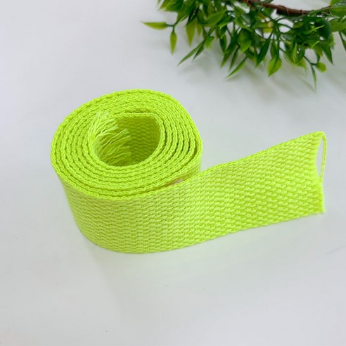 면 웨이빙끈 32mm x 1.4mm x 450cm, 네온그린, 1개
