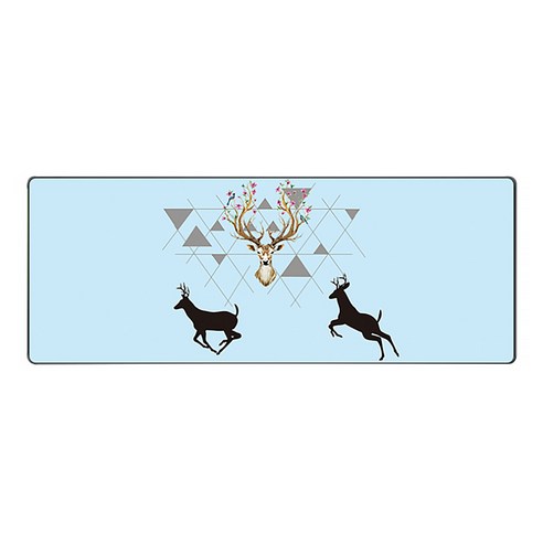 알럽컴 노르딕 대형 마우스 장패드 800 x 300 x 3 mm, 꽃엘크11, 1개