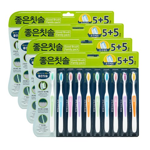 좋은칫솔 초극세모 칫솔, 10개입, 4세트