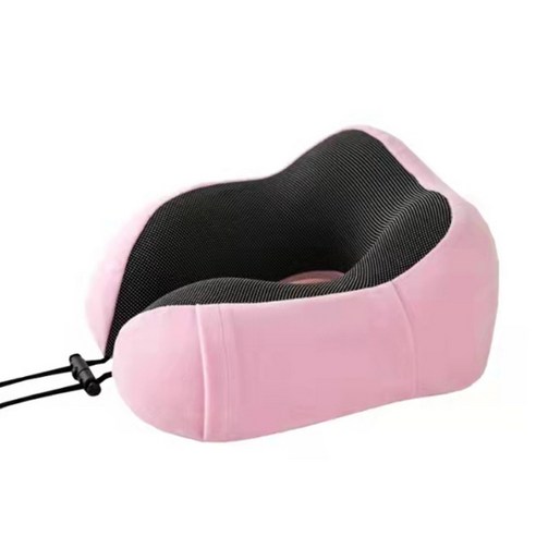 알파커머스 휴대용 메모리폼 u자베개, 핑크