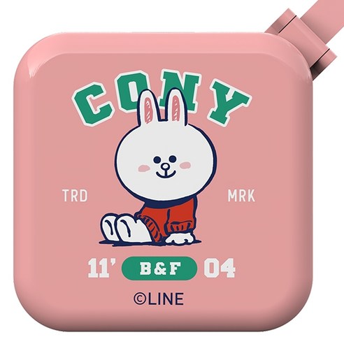 라인프렌즈 바시티 큐브 미러 3 IN 1 케이블, 바시티 코니