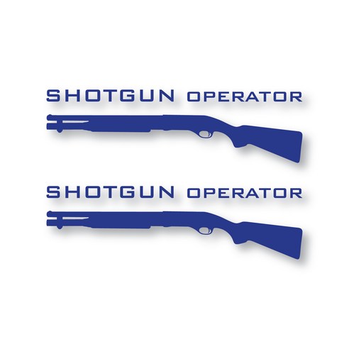 SHOTGUN SUV 데칼 스티커 중, 블루, 2개
