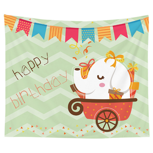 스타 동물 친구들 생일 축하 현수막, TYPE 02