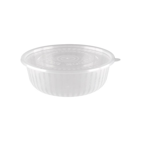 고강도 냉면용기 몸통 투명 중 1.3L 200p + 뚜껑 200p 세트, 1세트