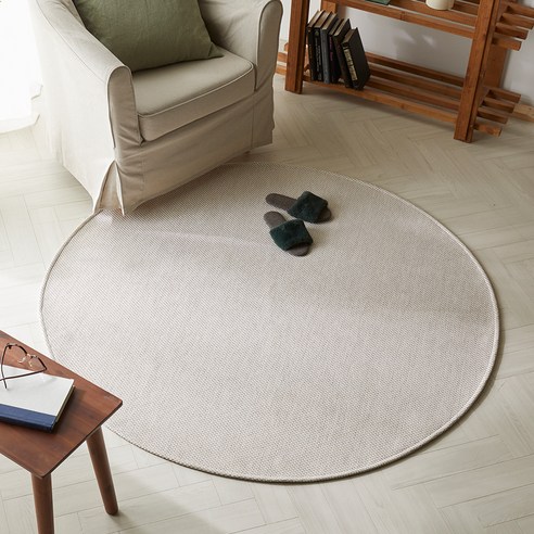 가온길카페트사이잘룩 네추럴 원형카페트, 아이보리