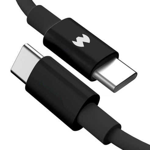 구스페리 c타입 to c타입 60W 고속 충전 케이블, 0.25m, 블랙, 1개