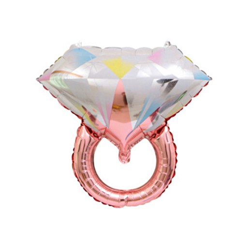 와우파티코리아 다이아몬드 반지 풍선, 로즈골드, 5개