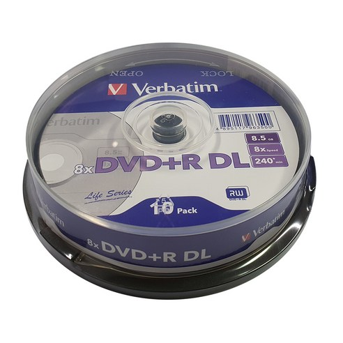 버바팀 DVD+R DL 8.5GB 8X 공디스크 CAKE 10p, 66350