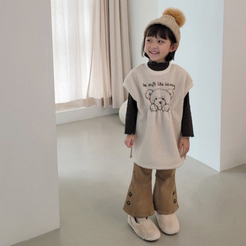 아동용 귀여운 덤블 퍼 조끼