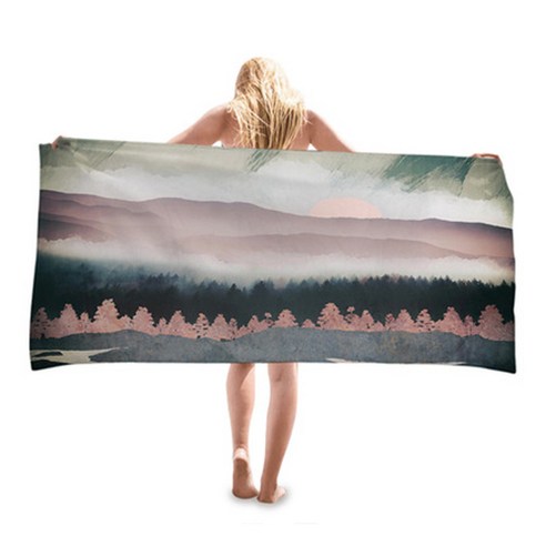 추상화 배경 문썬 아트 프린팅 비치타월 80 x 160 cm, 28, 1개