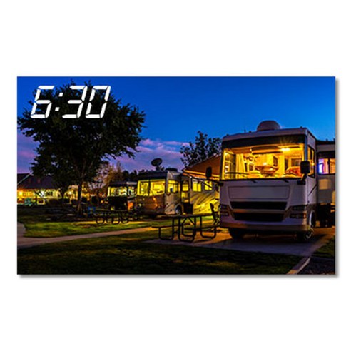 홈마인 LED 캔버스 프린팅 액자 시계 캠핑, 800-HM-CAMPING-29