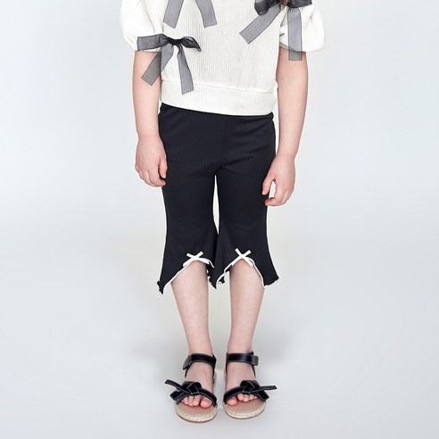 마리앤모리 여아용 쁘띠 리본 트임 레깅스