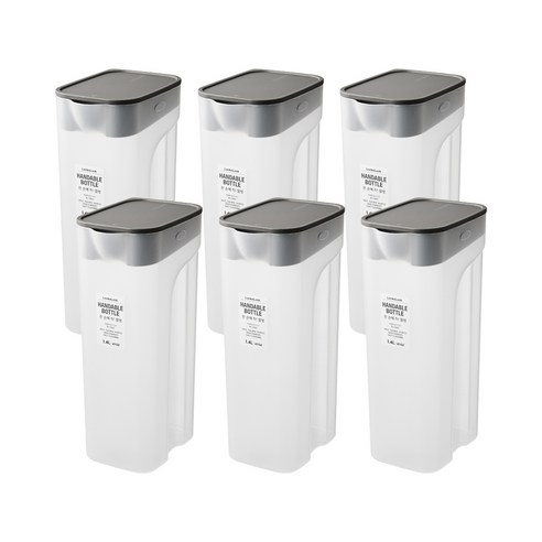 락앤락 한손에 착 물병 6p, 그레이, 1400ml