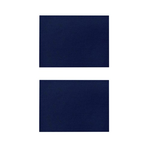 베이직 컬러 방수 린넨 미끄럼방지 플레이스 매트 2P, 022, 32 x 21 cm