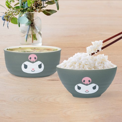 귀여움과 실용성을 겸비한 쿠로미 도자기 식기세트