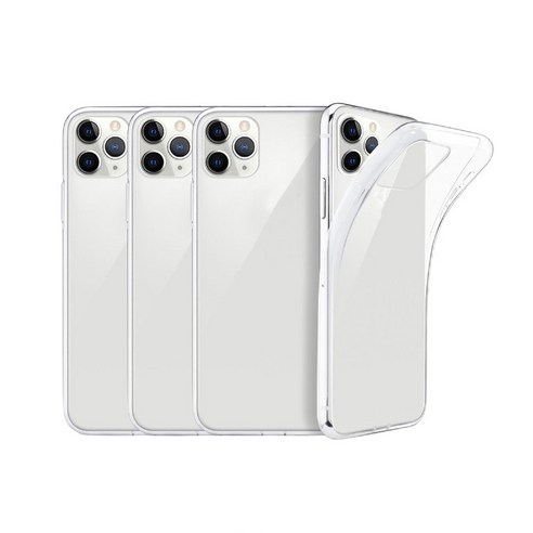 idear Cover 아이폰 11 프로 울트라씬 투명 젤리 휴대폰 케이스 4p
