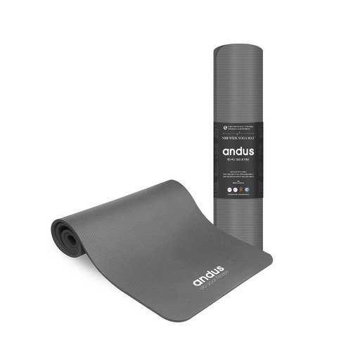 앤드어스 NBR 요가매트 10mm + 보관스트랩, 도브그레이, 1개