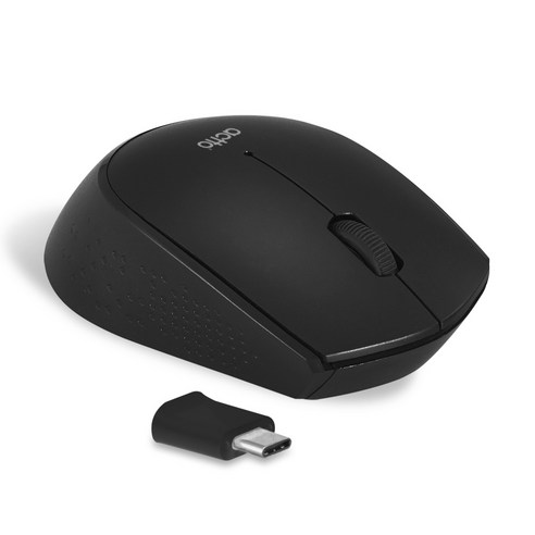 엑토 C타입 휴대폰 노트북 무선 마우스 MSC-226, 블랙