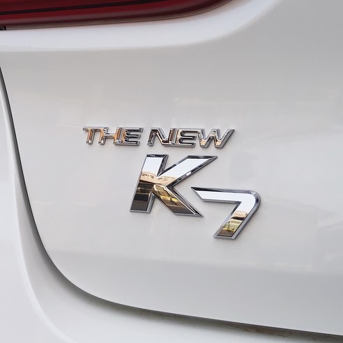 바이블오토 더뉴 K7 2013년~2015년 12월 자동차 엠블럼 튜닝 스티커, THE NEW 크롬, 더뉴K7 13~15년12월