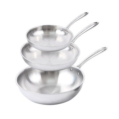 한일스텐 더 쉐프 통3중 후라이팬 2종 + 궁중팬 세트 인덕션 IH, 후라이팬 20cm + 26cm + 궁중팬 28cm