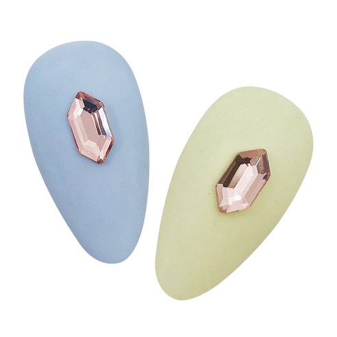 메이브라운 대용량 네일스톤 미니핵사곤 4 x 8 mm 50p, 오렌지골드, 1세트