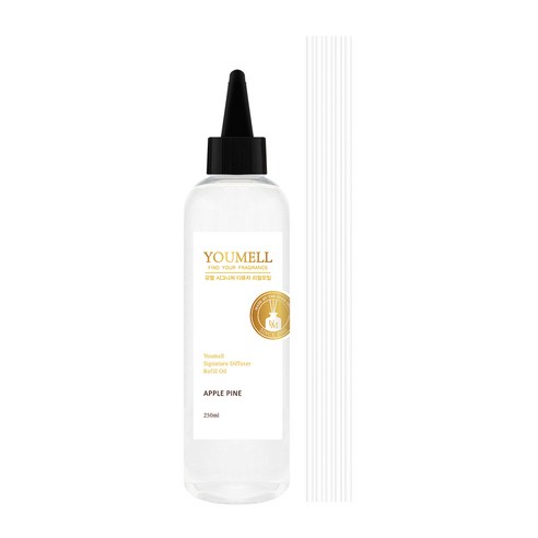 유멜 시그니처 디퓨저 리필오일 + 섬유스틱 5p, 애플파인, 250ml