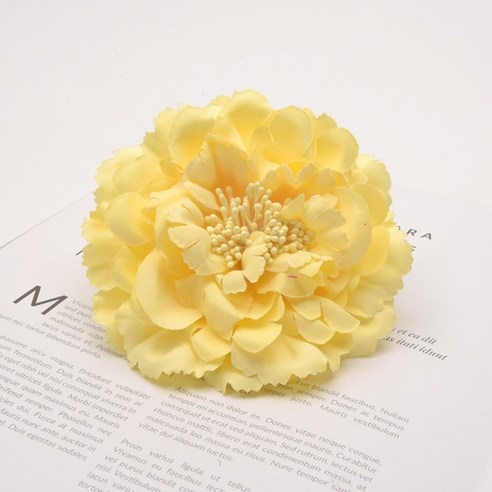 루비코코 커튼묶기 장미 꽃 커텐집게 12.5cm, 플라워2 옐로우, 2개