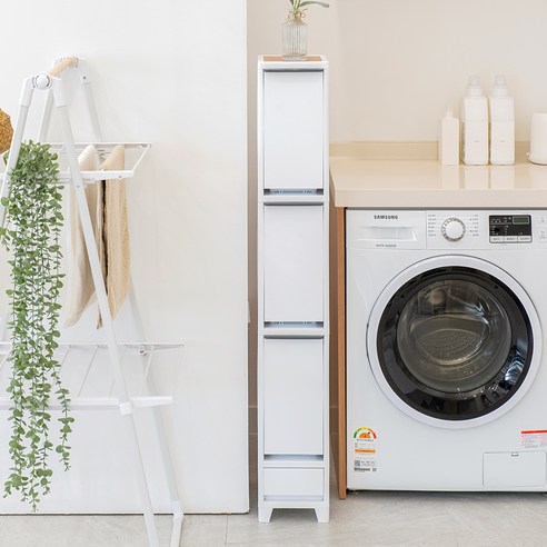 좁은 틈새를 활용하여 깔끔한 분리수거 라이프를!