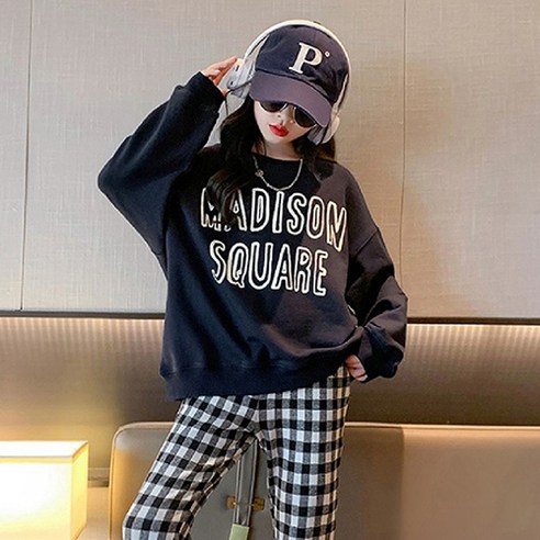初中 時尚 男孩 女孩 普通 服裝 上衣 運動衫 初中 9 歲以上