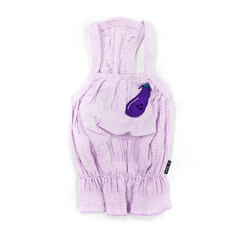 블랭크도그 강아지 과수원와펜 나시 원피스, PURPLE, 1개