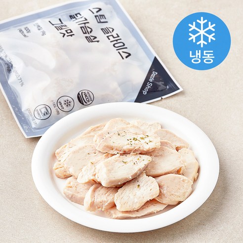 다즐샵 스팀 슬라이스 닭가슴살 그릴맛 (냉동), 100g, 5개